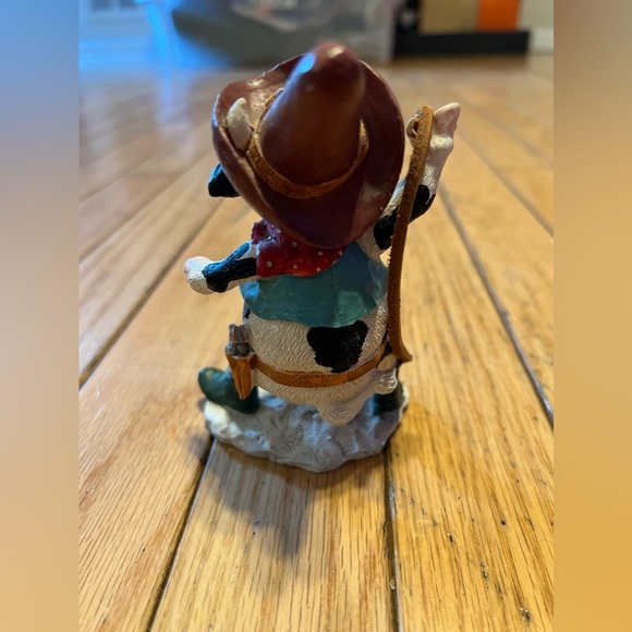 Cowboy Cow Figurine with Hat and Boots - Picture 2 of 5